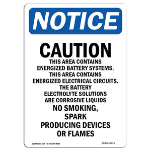 NOTICE Caution This Area Contains Energized