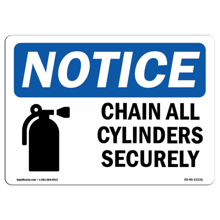 NOTICE Chain All Cylinders Securely