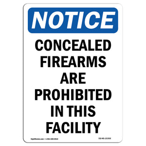 NOTICE Concealed Firearms Are Prohibited