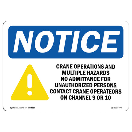 NOTICE Crane Operations And