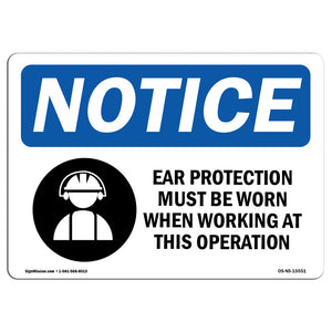 NOTICE Ear Protection Must Be Worn