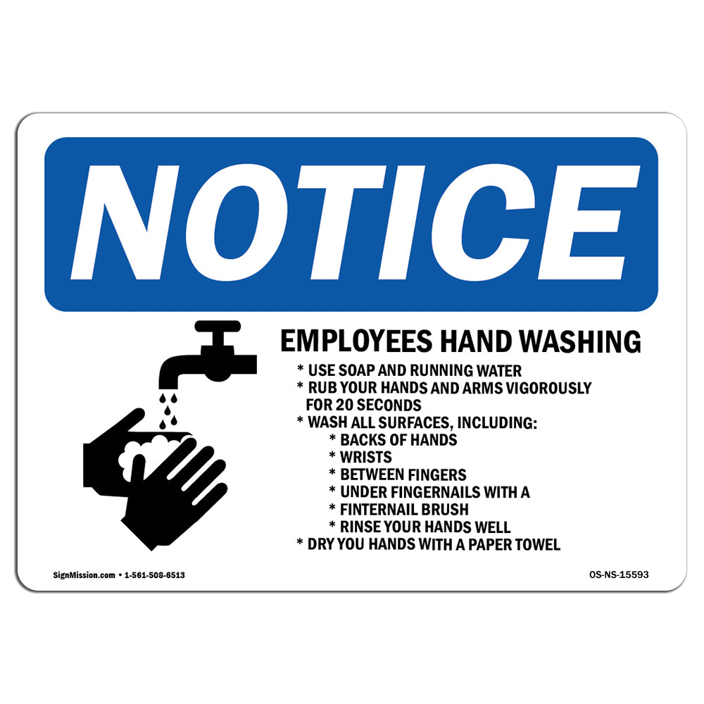 NOTICE Employee Hand Washing