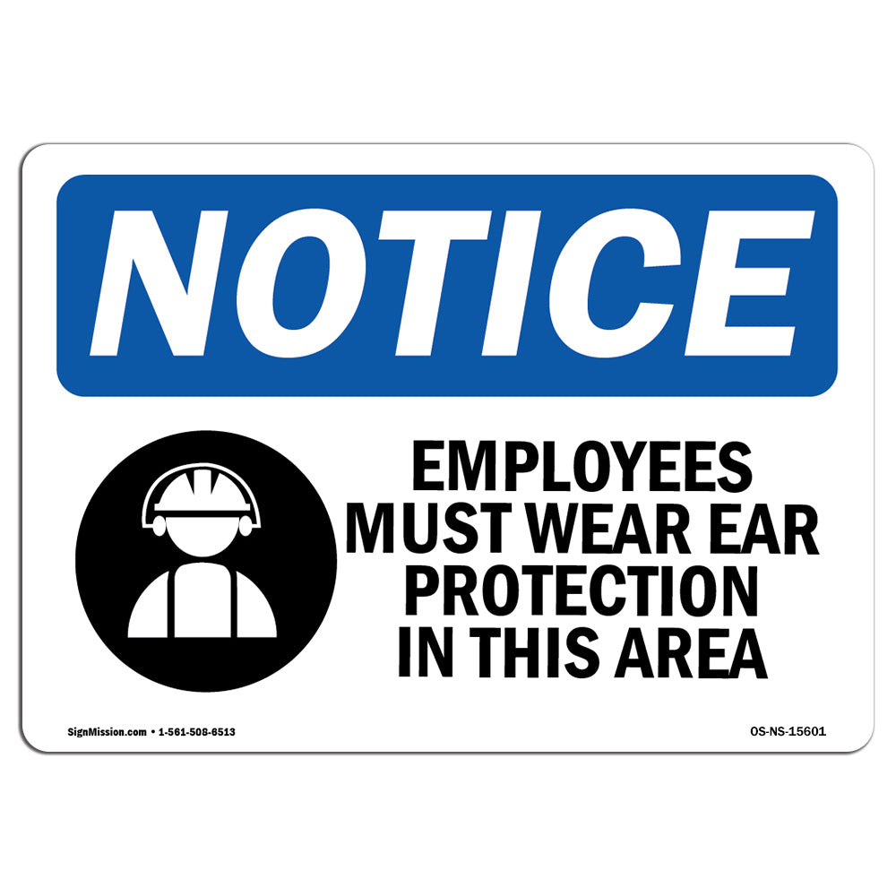 NOTICE Employees Must Wear Ear Protection