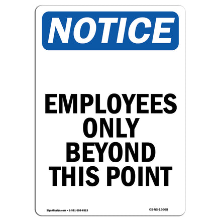 NOTICE Employees Only Beyond This Point