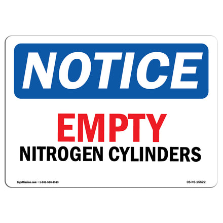 NOTICE Empty Nitrogen Cylinders