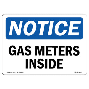 NOTICE Gas Meters Inside