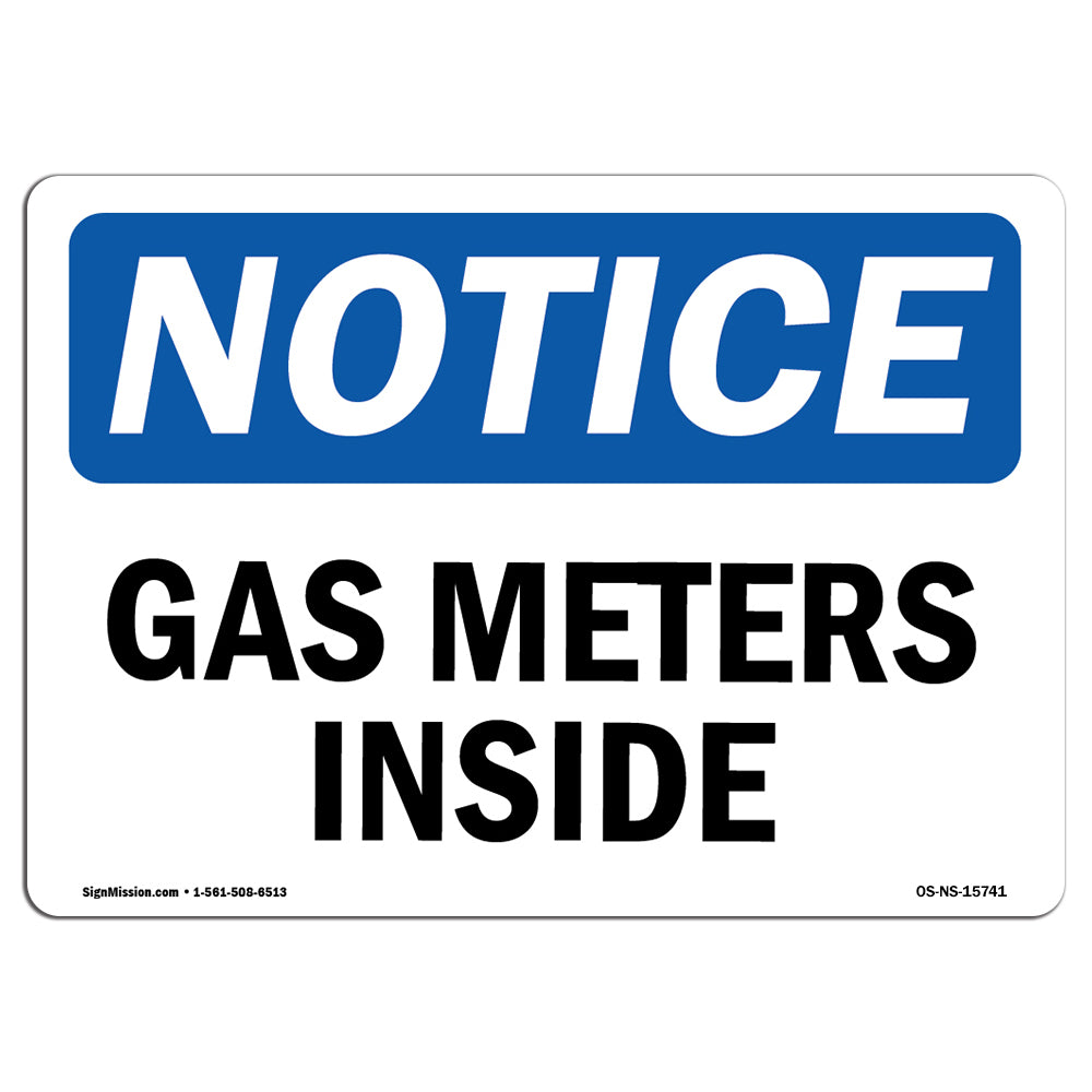 NOTICE Gas Meters Inside