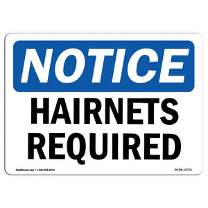 NOTICE Hairnets Required