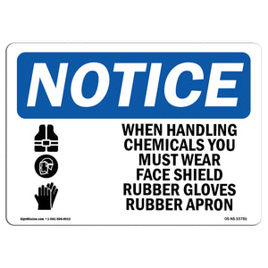 NOTICE Handling Chemicals Wear PPE