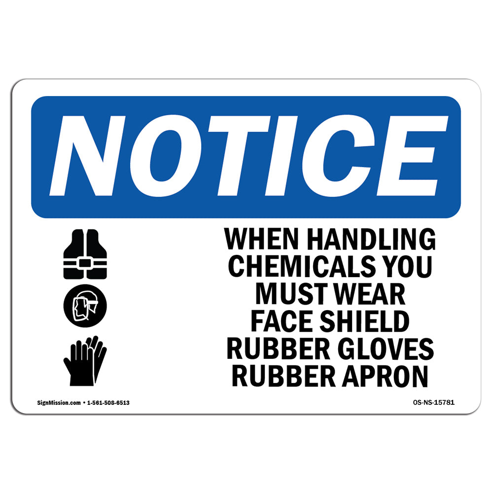 NOTICE Handling Chemicals Wear PPE