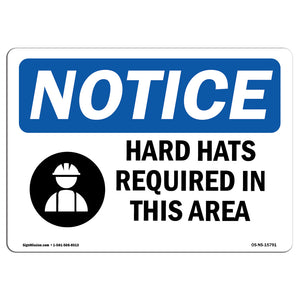 NOTICE Hard Hats Required In This Area