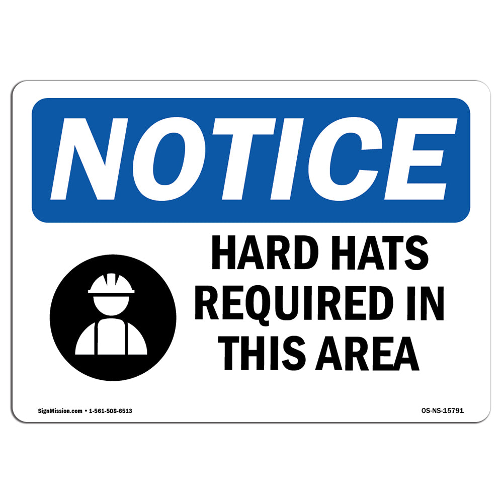 NOTICE Hard Hats Required In This Area