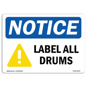 NOTICE Label All Drums