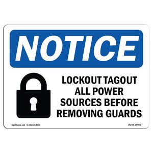 NOTICE Lockout Tagout All Power Sources