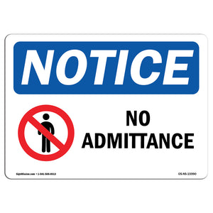 NOTICE No Admittance