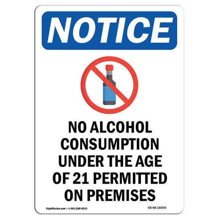 NOTICE No Alcohol Consumption