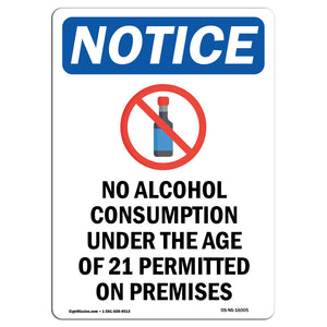 NOTICE No Alcohol Consumption