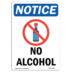 NOTICE No Alcohol