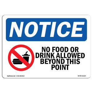 NOTICE No Food Or Drink Allowed Beyond This Point