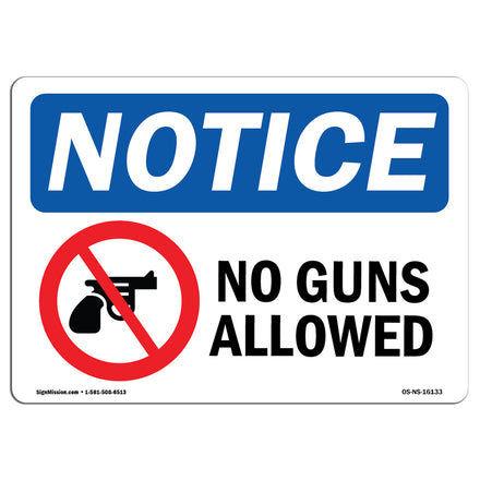 NOTICE No Guns Allowed