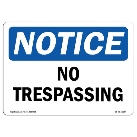 NOTICE No Trespassing