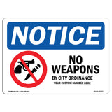 NOTICE No Weapons By City