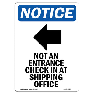 NOTICE Not An Entrance Check