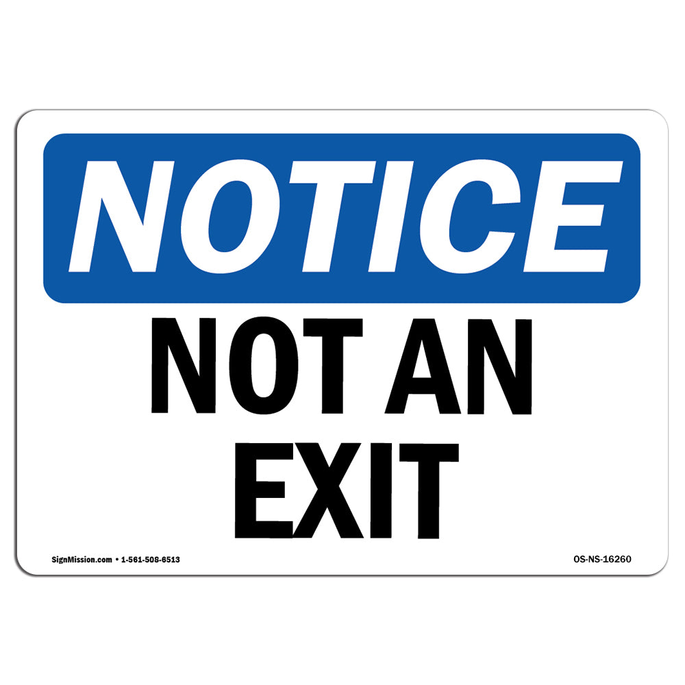 NOTICE Not An Exit