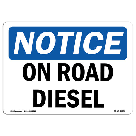 NOTICE On Road Diesel