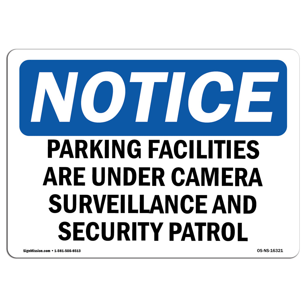 NOTICE Parking Facilities Surveillance Patrols