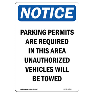 NOTICE Parking Permits Are Required