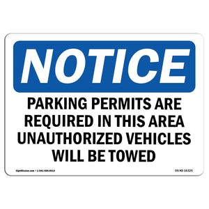 NOTICE Parking Permits Required