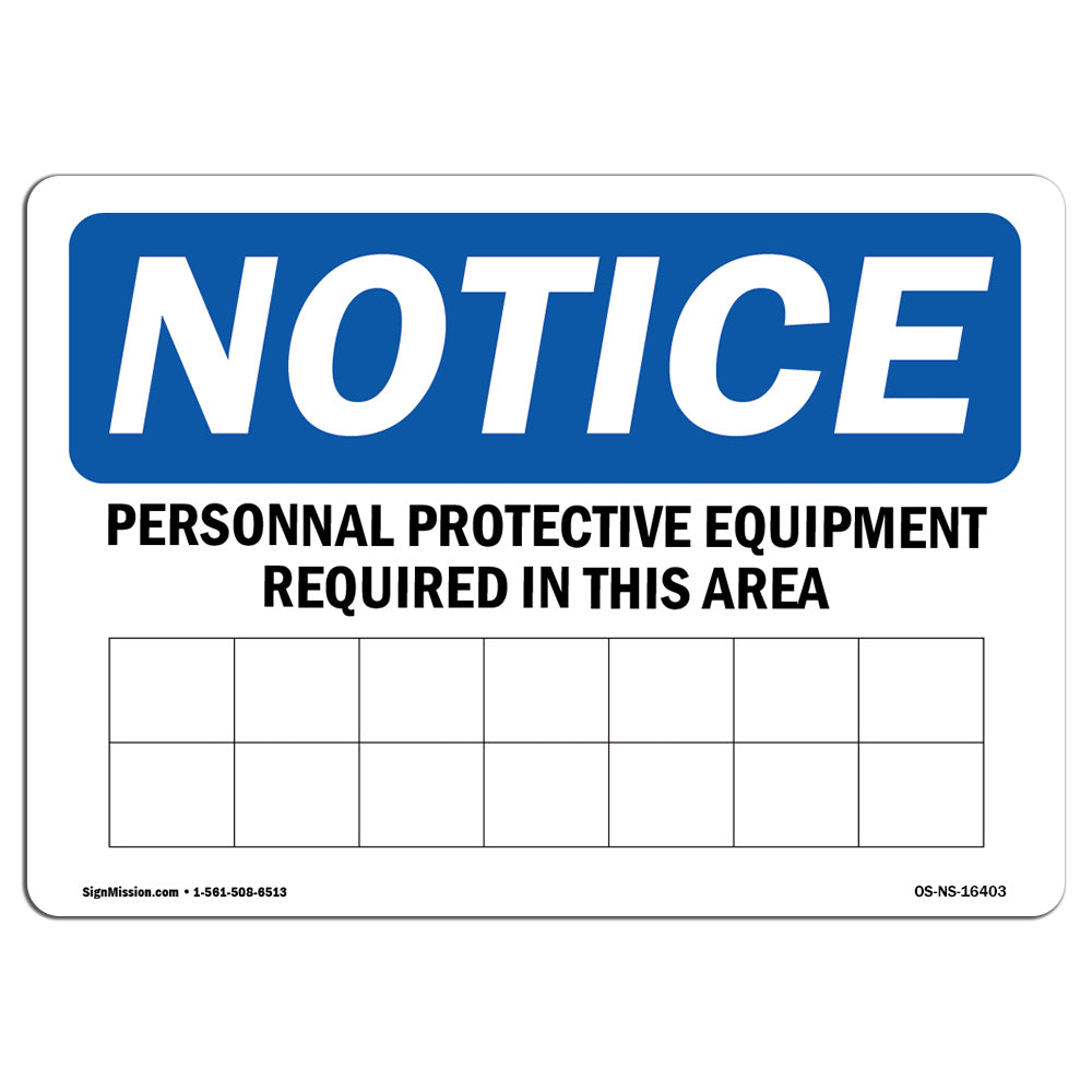 NOTICE PPE Required In This Area