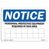 NOTICE PPE Required In This Area
