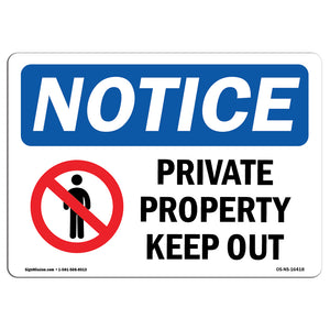 NOTICE Private Property Keep Out