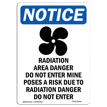 NOTICE Radiation Area Danger