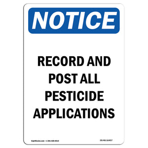 NOTICE Record And Post All Pesticide Applications