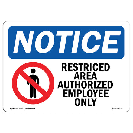 NOTICE Restricted Area Authorized Employees Only