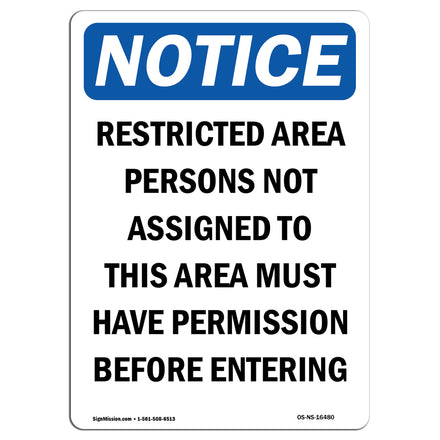 NOTICE Restricted Area Permission Required