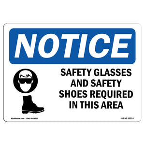 NOTICE Safety Glasses And Safety Shoes Required