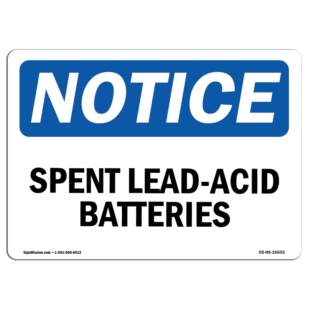 NOTICE Spent Lead-Acid Batteries