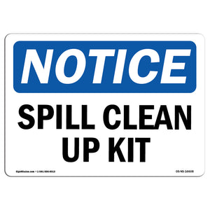 NOTICE Spill Clean Up Kit