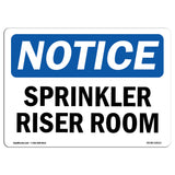 NOTICE Sprinkler Riser Room