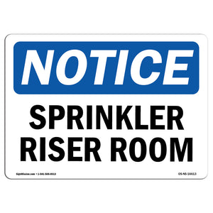 NOTICE Sprinkler Riser Room