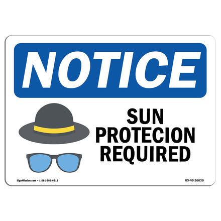 NOTICE Sun Protection Required