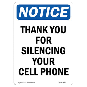 NOTICE Thank You For Silencing Cell Phone