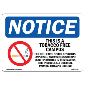 NOTICE Tobacco Free Campus