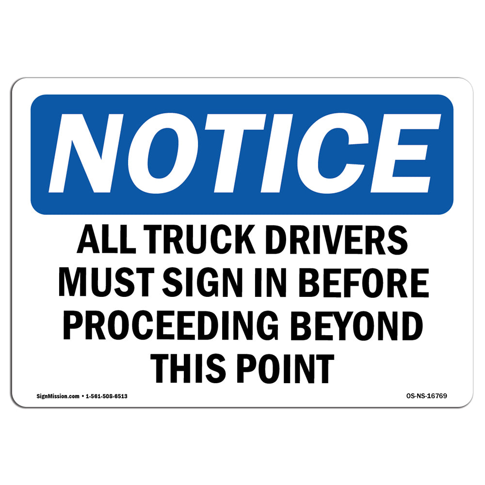 NOTICE Truck Drivers