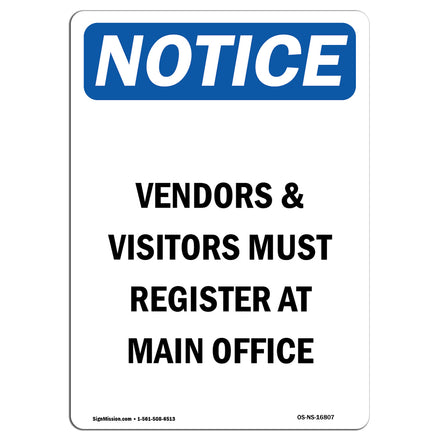 NOTICE Vendors And Visitors Must Register