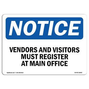 NOTICE Vendors And Visitors Must Register